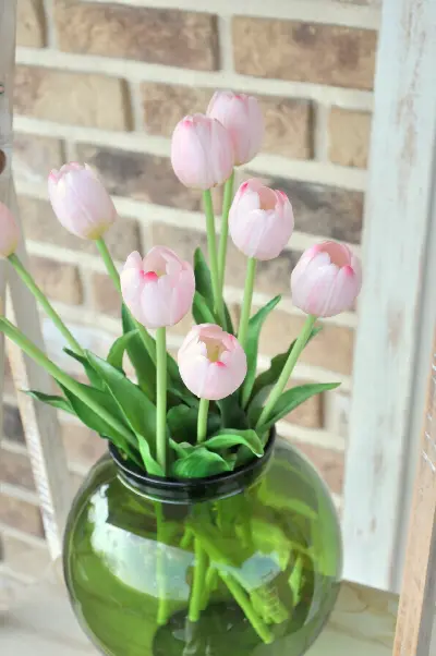Ružový tulipán, umelý – foto 3