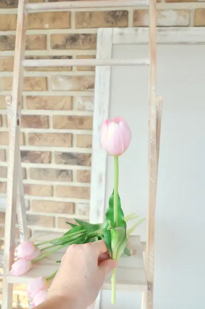 Ružový tulipán, umelý – foto 4