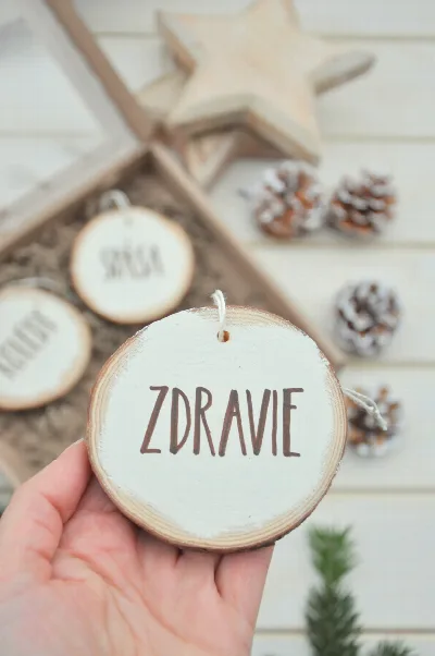 Sada drevených ozdôb, 3kusy – foto 2